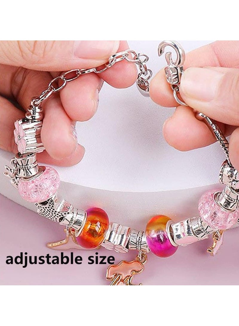 Bracelet Making Kit for Girls, 68PCs DIY Jewelry Craft Set with Charm Beads and Gift Box, Creative Art Present for Kids Ages 8-12, Adults (Purple) - Image 4