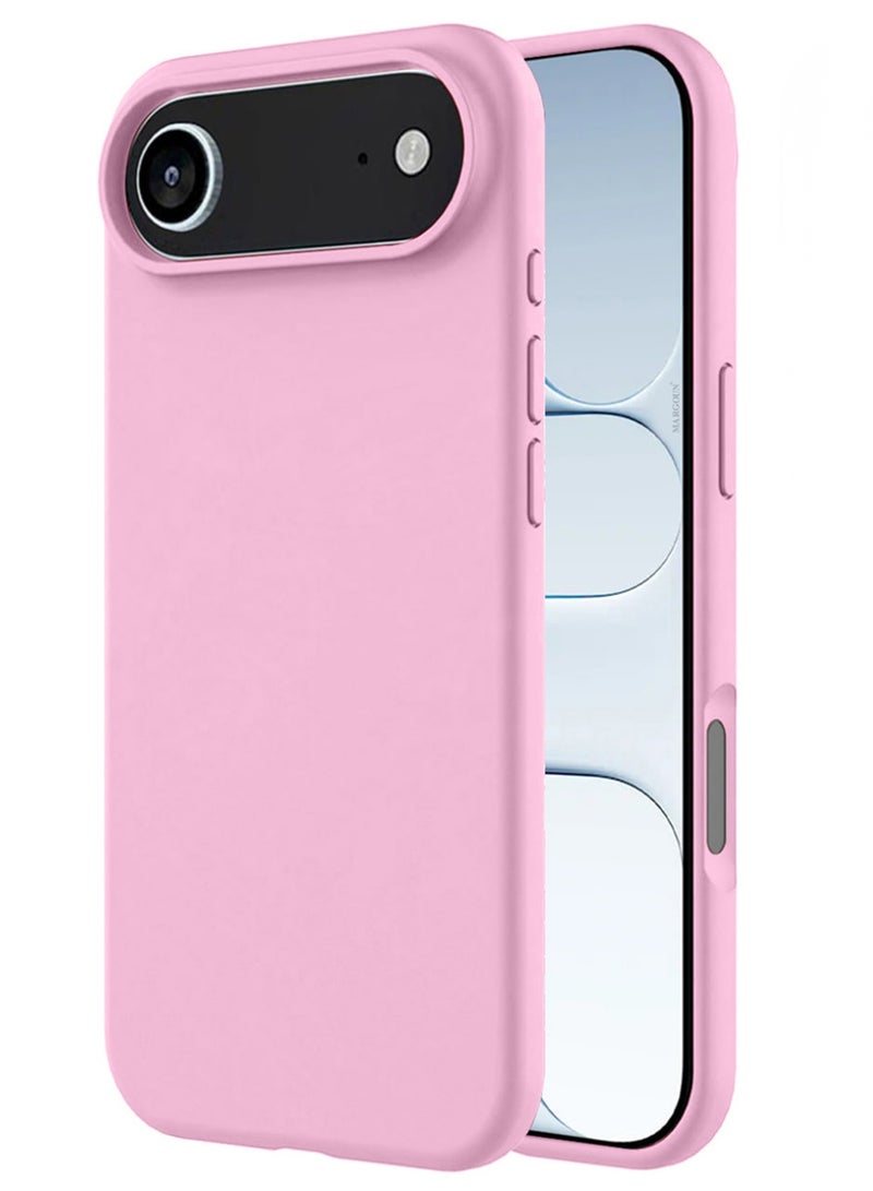 CATANES 3Packs Liquid Silicone Protective Phone Case for iPhone 17 Air , Soft Anti-Scratch Microfiber Lining Utra Slim Drop Protection Phone Cover with Two Privacy Screen Protectors - Pink - Image 2