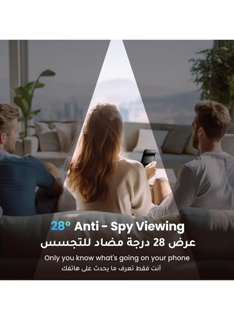 إيف عبوة من قطعتين من واقي شاشة الخصوصية لهاتف آيفون 15 برو ماكس، مقاس 6.7 بوصة - زجاج مقوى 9H مضاد للتجسس، تغطية كاملة، سهل التركيب بدون فقاعات، مقاوم للخدوش - Image 3