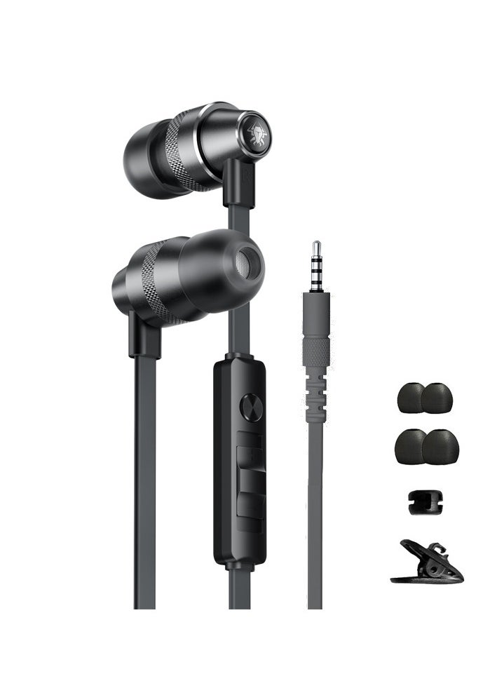 Plextone Plextone G26 3.5mm In-Ear Gaming Headset for Mobile Phones with Dual Speakers with Bass and Microphone - Black  - Image 1