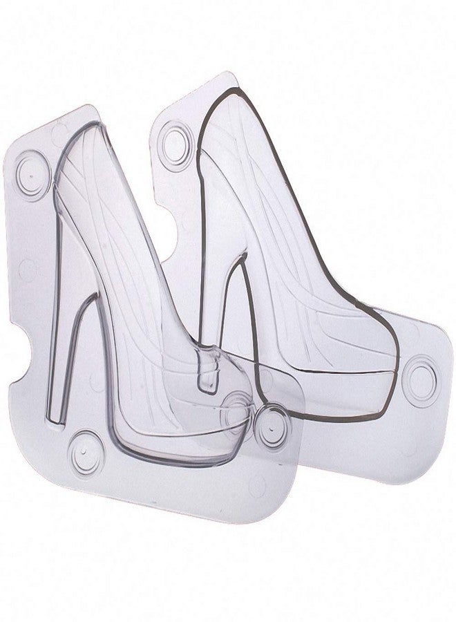 Fewo Big Size 7.5"x7.1" High Heel Shoe Chocolate Mold with 6 Clips, 3D Polycarbonate Stiletto Candy Cake Decoration Molds DIY Home Baking Pastry Tools Lady Shoes Mold - Image 2