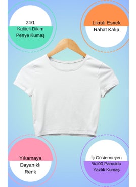 Fuddy Moda I Love Rock'n Roll Written Crop Top, Women's Rock Themed Crop Blouse  - Image 3