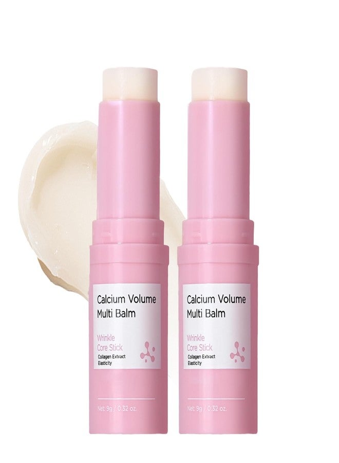 DENESTUP 2 Pcs Hydrating Multi Eye Balm Stick, Wrinkle Repair Bounce Moisturizing Multi Balm Stick All-in-One Collagen Stick Hydrating Lip Balm Eye Cream Face Neck Moisture Balm Skin Care - Image 1