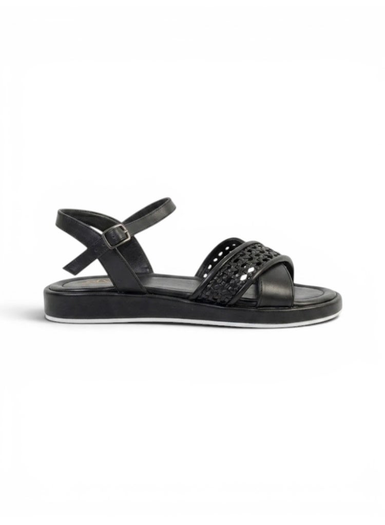 LIFESTYLISH sandals flat leather Uniquely styled SF-63 - Black - Image 2