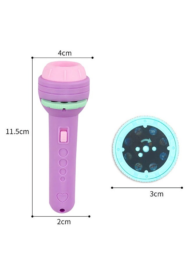 GROIC - Projection Flashlight Educational Toys Bedtime Night Lamp for Boys Girls 24 Images - purple - Image 1