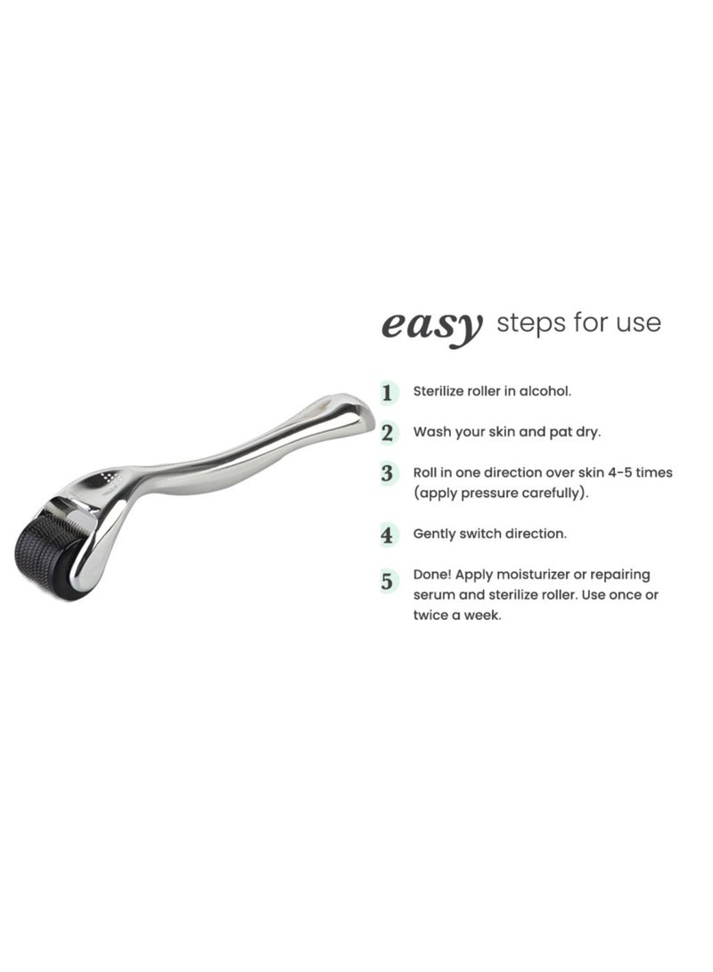 Prime Beard Face Roller 0.5 mm And 1 mm Titanium Needle skin Roller For Wrinkles anti aging Light Scarring Hyperpigmentation skin care hair care Unisex - Image 4