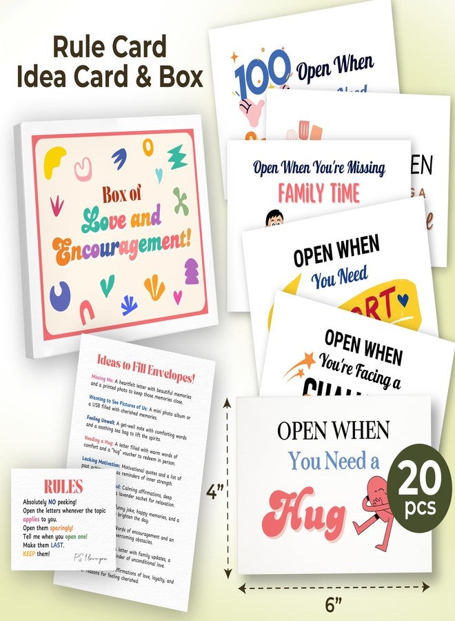 STOFINITY Open When Envelopes For College Student - Open When Letters College Survival Kit Gift Card Box 2025, Going Away To Colleges Gifts For Girls Daughter, Long Distance Gift Card Book Present - Image 2