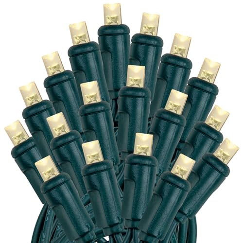 Novelty Lights 34ft 100 LED Warm White Christmas Lights Outdoor/Indoor, 4" Spacing, Green Wire String Lights for Festive Xmas Lighting, IP55, UL Listed, Dimmable, Connectable - Image 4