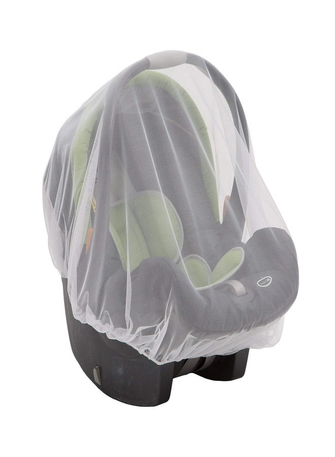 Delta Children Mosquito Net for Infant Car Seats, Infant Strollers and Bassinets | Breathable with Elastic Netting for Easy fit | White - Image 1
