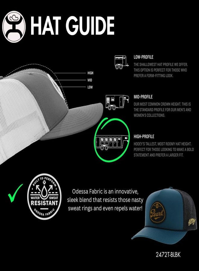 HOOEY Men's Pearl Adjustable Snapback Hat (Blue/Black) - Image 3