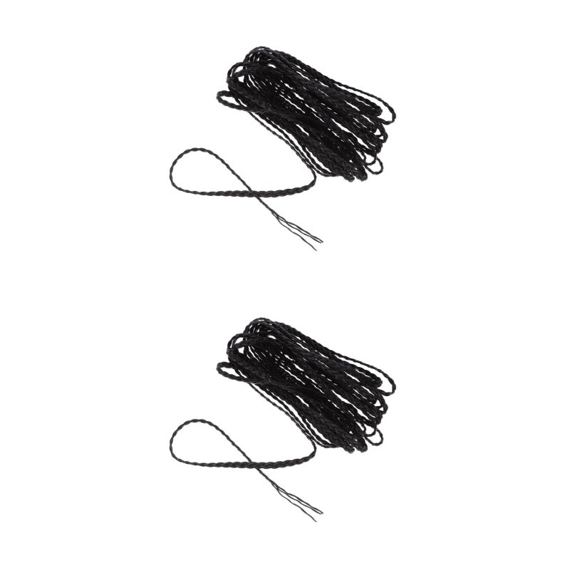 💍 حبل مضفر لصناعة المجوهرات من جلد صناعي أسود 500 0 50 0 15 سم لمشاريع الحرف اليدوية - Image 1
