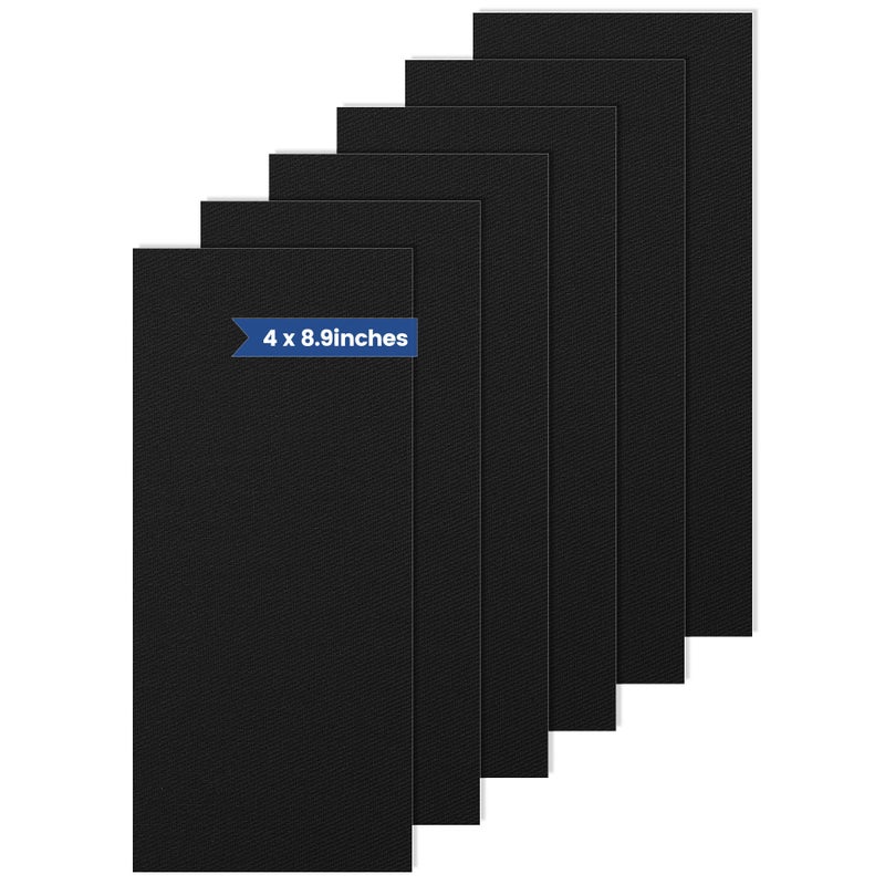 LCEAI Iron On Patches for Clothes, Fabric Patches - Inner Denim Repair, Decorative Clothing & Various Fabric Repairs (6 Pack, 4x8.9 Inches, Black) - Image 1