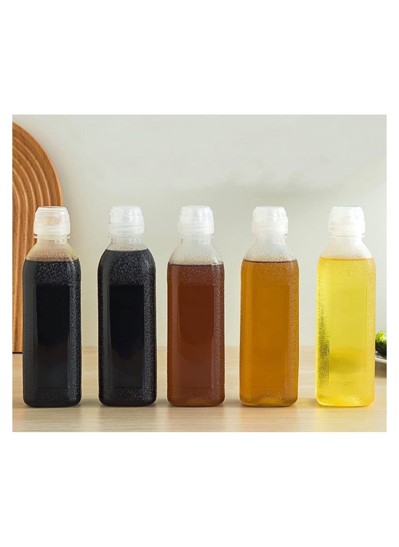 Y&D Condiment Squeeze Bottles 16 Oz 5 Pack with Flip Top Cap, Sauce scale For Oil, Ketchup, Water, Liquids, Set of (16-oz-Bottles-5)  - Image 1