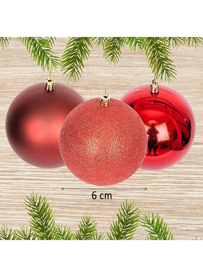 SHATCHI 6Pcs Christmas Baubles Shatterproof Christmas Tree Decorations - Image 3