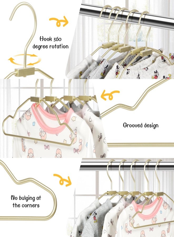 VWV Aluminum Hangers, 20 Pack Baby Hangers，12.6 Inch Children Baby Hanger, Sturdy Metal Children Clothes Hangers for Wardrobe, Space-Saving Toddler Hanger - Image 3