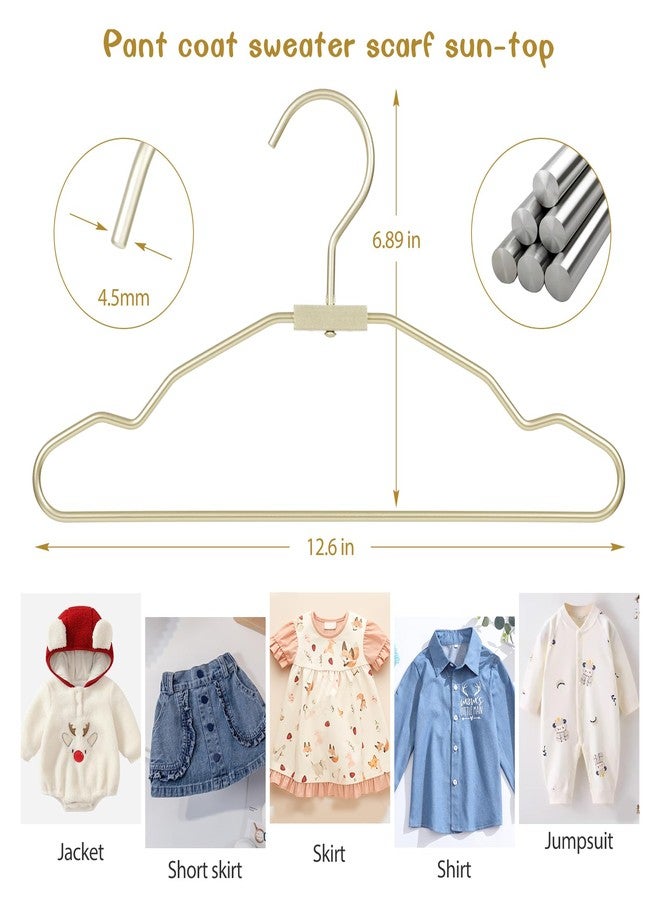 VWV Aluminum Hangers, 20 Pack Baby Hangers，12.6 Inch Children Baby Hanger, Sturdy Metal Children Clothes Hangers for Wardrobe, Space-Saving Toddler Hanger - Image 2