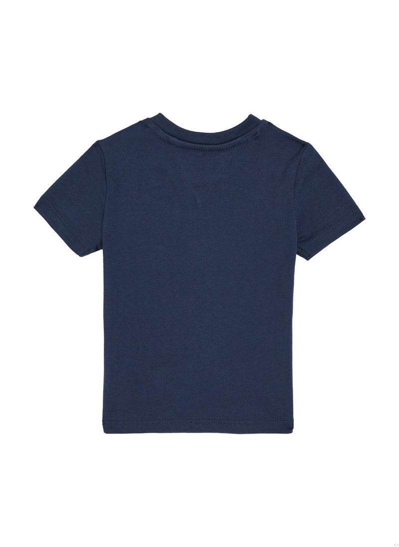 TOMMY HILFIGER Baby's  Essential Logo T-Shirt, Navy  - Image 3