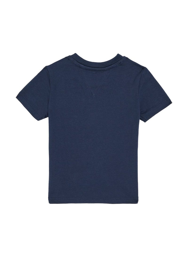TOMMY HILFIGER Baby's  Essential Logo T-Shirt, Navy  - Image 4