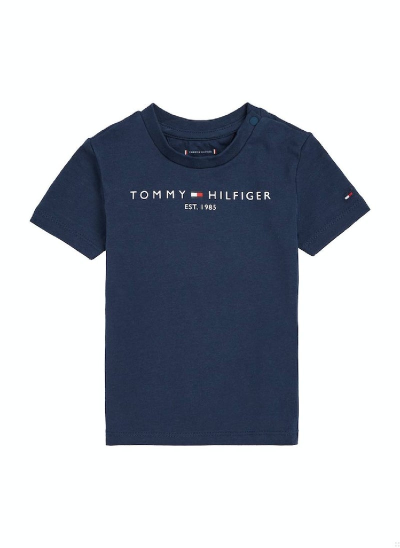 TOMMY HILFIGER Baby's  Essential Logo T-Shirt, Navy  - Image 1