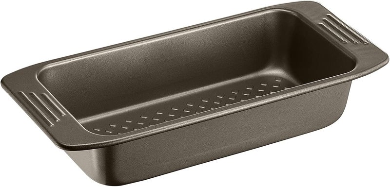 Baking Tray | Easy Grip Rectangular Cake 12x25cm | Carbon Steel | Easy Handling | Large Handles | Non-Stick Coating | Easy Release | Easy Cleaning | Dark Grey | 2 Years Warranty | J1625345 - Image 1