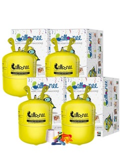 Balloonee Jumbo Disposable Helium Party Kit - Pack of 4, Helium Tank for Balloons At Home  - Image 1