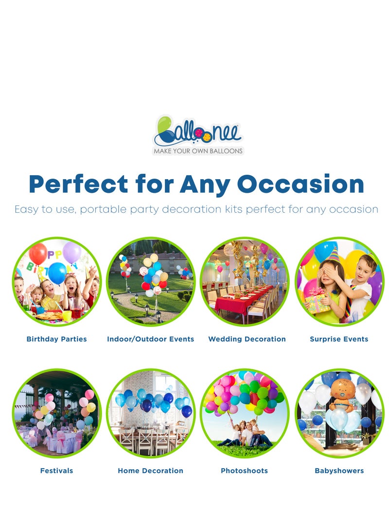 Balloonee Jumbo Disposable Helium Party Kit - Pack of 4, Helium Tank for Balloons At Home - Image 5
