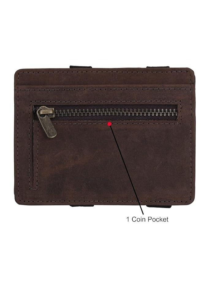 URBANFOREST URBAN FOREST Vintage Brown Leather Magic Wallet for Men - Image 3