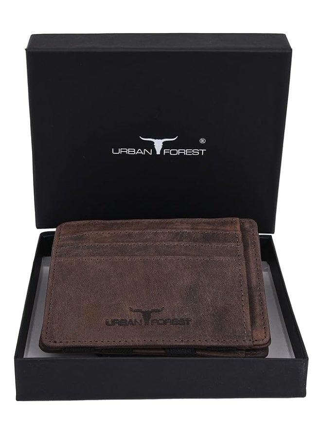URBANFOREST URBAN FOREST Vintage Brown Leather Magic Wallet for Men - Image 1