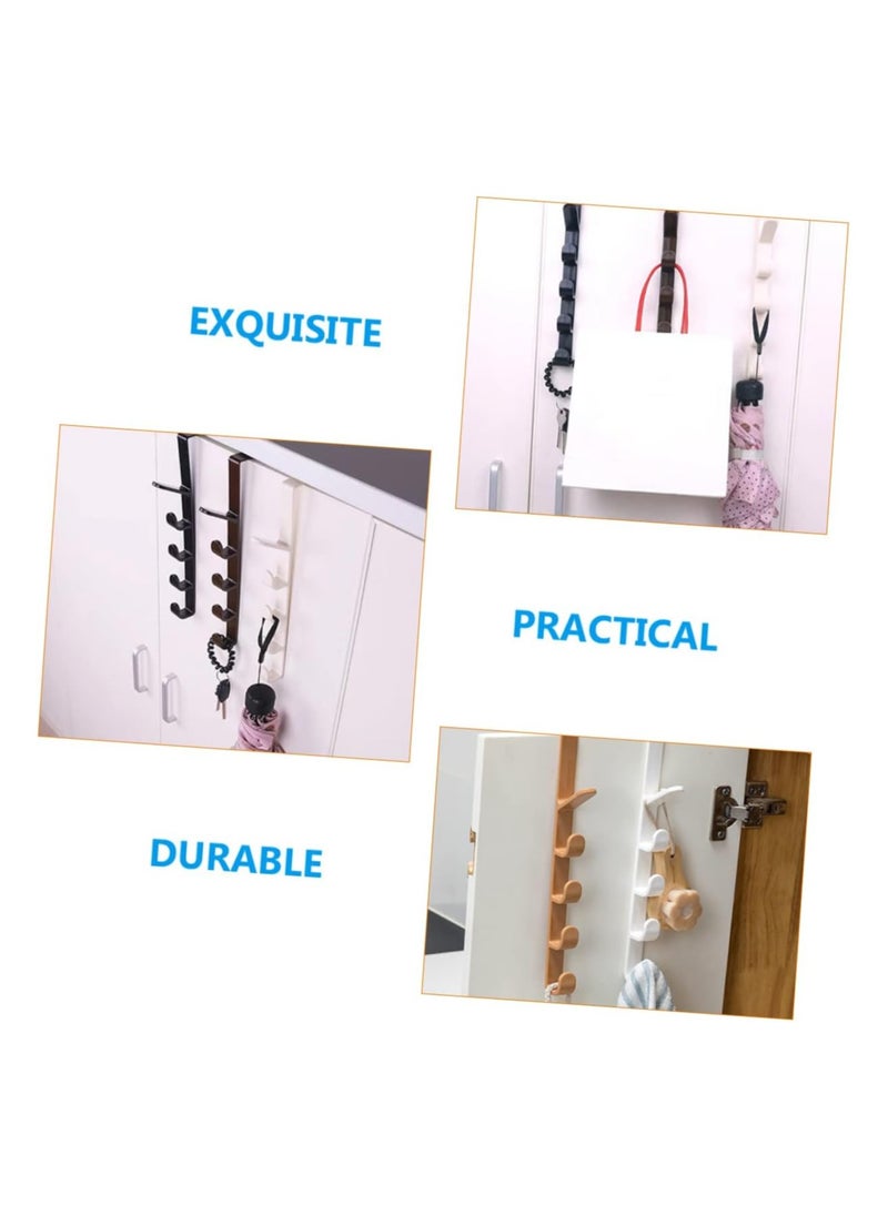Zorqon - Set of 3 Over The Door Hook Hanger For Clothes - White - Image 1