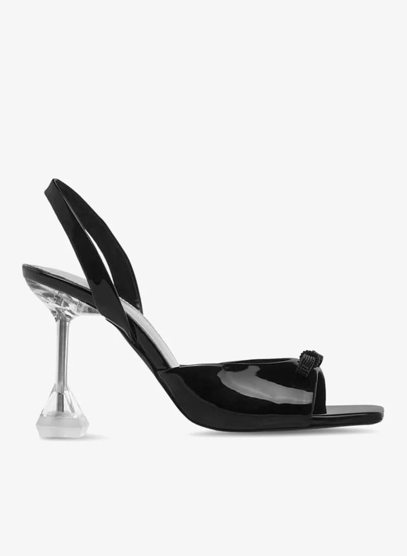 Celeste Women's Bow Accent Slip-On Sandals with Stiletto Heels Ramadan Collection