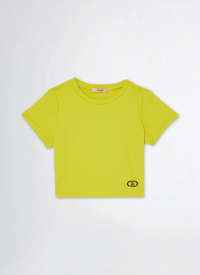 Liu Jo Cropped Cotton T-Shirt