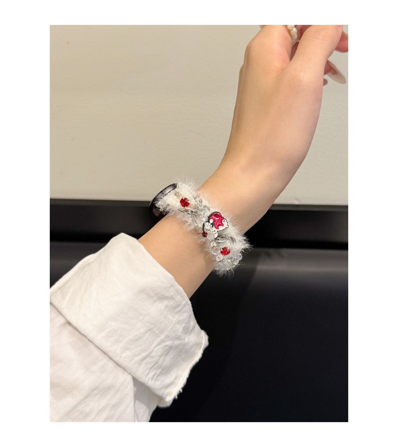 A Cute Autumn Winter Plush Hanging Strap For Mi Band 8 Pro 9 Pro Color Mixing 3 - Image 3