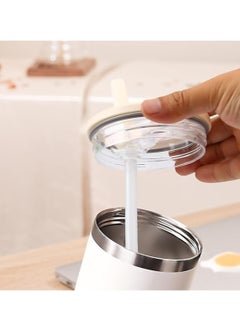 Generic 2 Pack 30 oz Tumbler Flip Straw Lid Replacement Fit for Stanley Quencher Tumbler with Straws,Leak Proof Splash Resistant Tumbler Lids for Stanley Cup Accessories,White  - Image 5