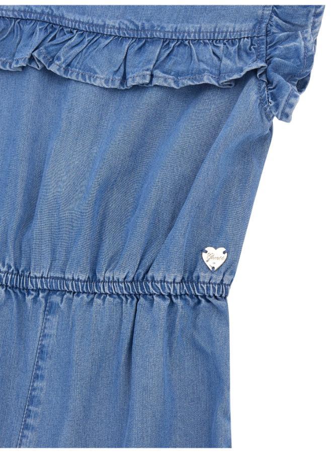 GUESS Kids Lyocell Denim Ss Romper  - Image 3