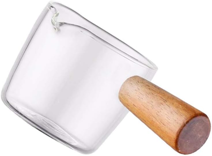 Glass Sauce Dish With Handle Mini Creamer Jugs Milk Coffee Pitcher Seasoning Dish Appetizer Dish For Home Restaurant -Size L - Image 1
