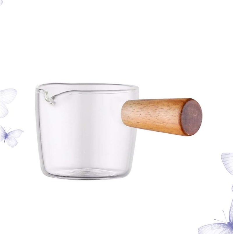 Glass Sauce Dish With Handle Mini Creamer Jugs Milk Coffee Pitcher Seasoning Dish Appetizer Dish For Home Restaurant -Size L - Image 5