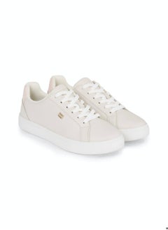 TOMMY HILFIGER Women's Essential Leather Cupsole Court Trainers -  Leather upper, Light Blue  - Image 2