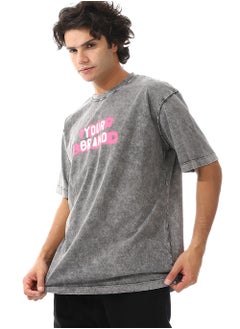 WHITE RABBIT Tye-Die Heather Black Printed T-Shirt  - Image 2