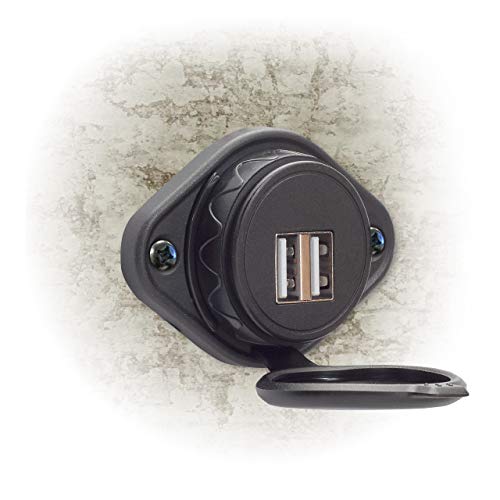 Magnadyne AUX-USB Surface Mount Dual UBS Charger - 5V/4.8A (RV, Car, Truck) - Image 2