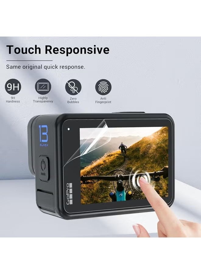 جراب سيليكون لكاميرا GoPro Hero 13 Black، غطاء جانبي للبطارية، واقيات شاشة، أغطية عدسات، حبل تعليق، ووسادات لاصقة. طقم ملحقات - Image 2