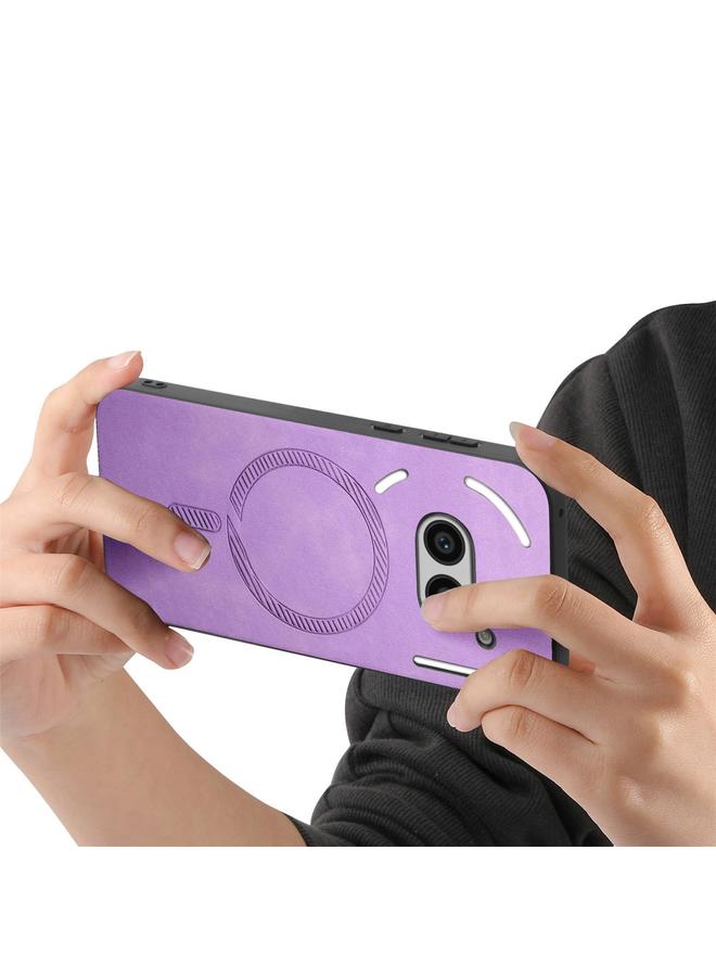 S-TOP Case For Nothing Phone 2a Solid Color Retro Magsafe PU Back Cover Phone Case - Image 4