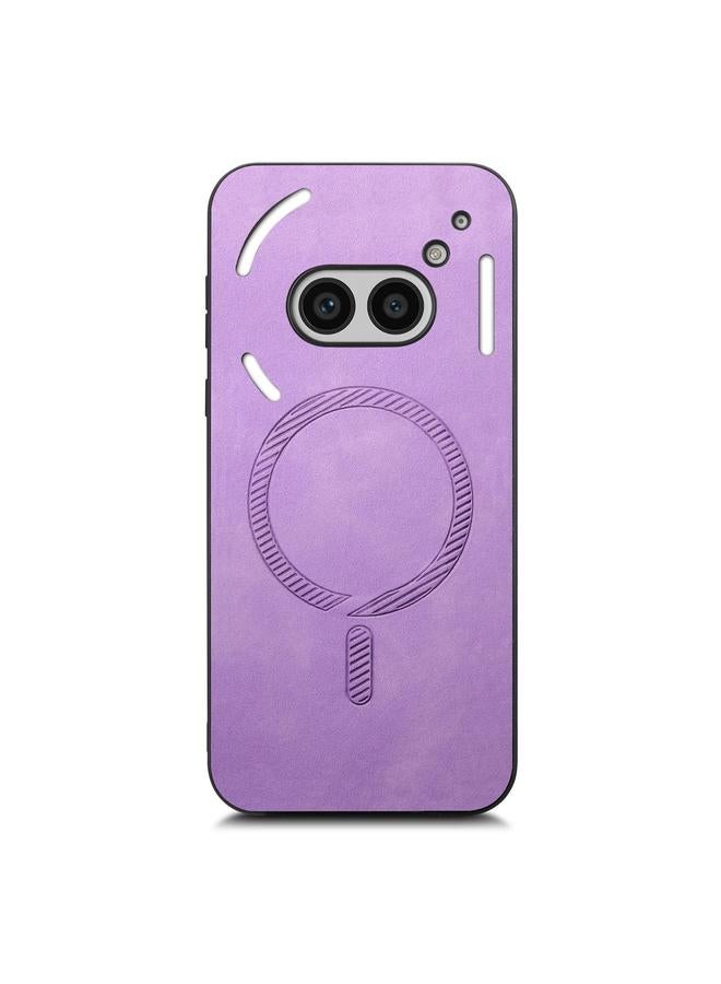 S-TOP Case For Nothing Phone 2a Solid Color Retro Magsafe PU Back Cover Phone Case - Image 3