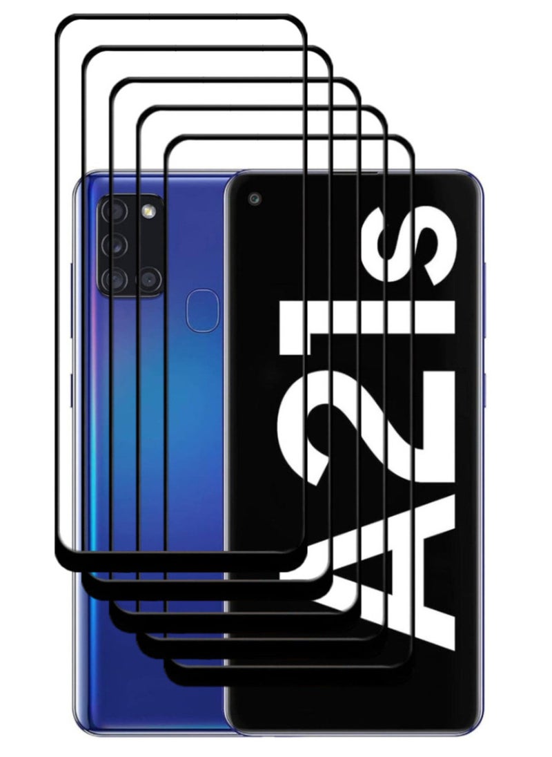 ACLIX 5 Pieces Antistatic ESD Dustproof Premium Quality High Definition Tempered Glass Screen Protector Designed For Samsung Galaxy A21s - Image 1