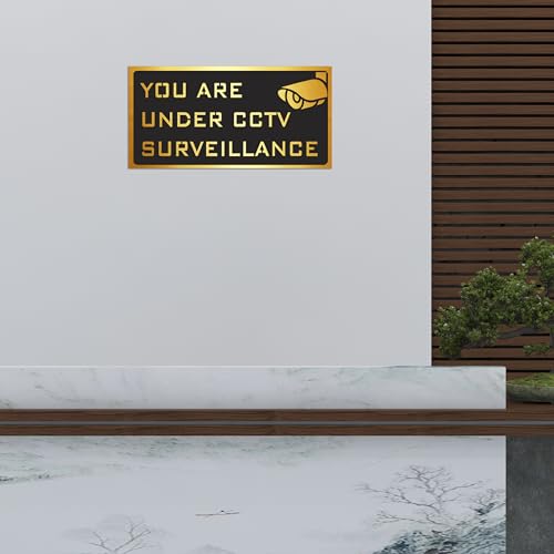 Goelite Acrylic You Are Under CCTV Surveillance Sign Board For Stores, Café, Hotel, Restaurant, Business, Shop Self-Adhesive And Waterproof Size : 6 Inch Set of 1 Sign Board (cctv) - Image 3
