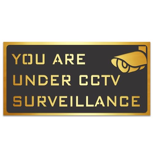 Goelite Acrylic You Are Under CCTV Surveillance Sign Board For Stores, Café, Hotel, Restaurant, Business, Shop Self-Adhesive And Waterproof Size : 6 Inch Set of 1 Sign Board (cctv) - Image 1