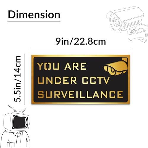 Goelite Acrylic You Are Under CCTV Surveillance Sign Board For Stores, Café, Hotel, Restaurant, Business, Shop Self-Adhesive And Waterproof Size : 6 Inch Set of 1 Sign Board (cctv) - Image 5