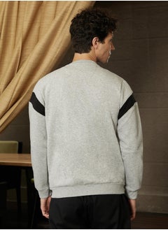 Campus Sutra Men's Light Grey Zip-Front Jacket With Contrast Detail  - Image 5
