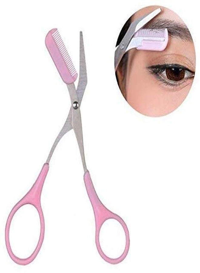 Rexmon Stainless Steel Eyebrow Shaping Cut Scissors Comb Hair Remover Beauty Tool Shaver Makeup Tools Hair Grooming Removal,Pink - Image 5