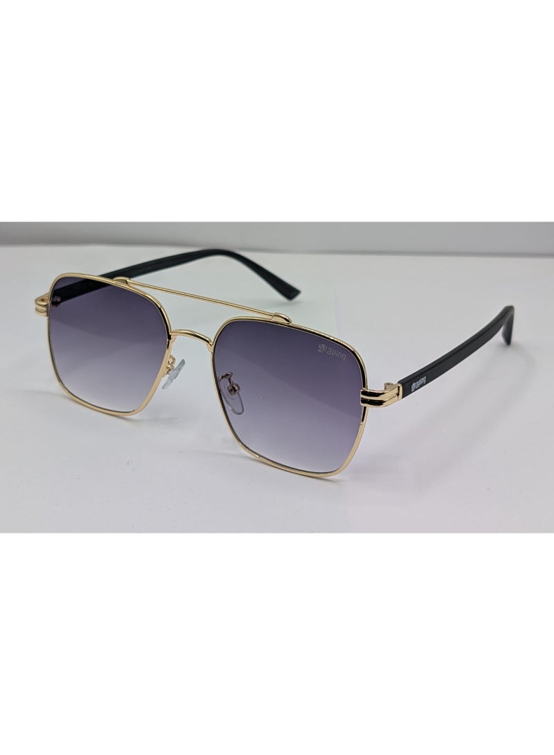Aping AP TH1672/S 55mm C2 Gold Navigator Sunglasses Purple Gradient Lens