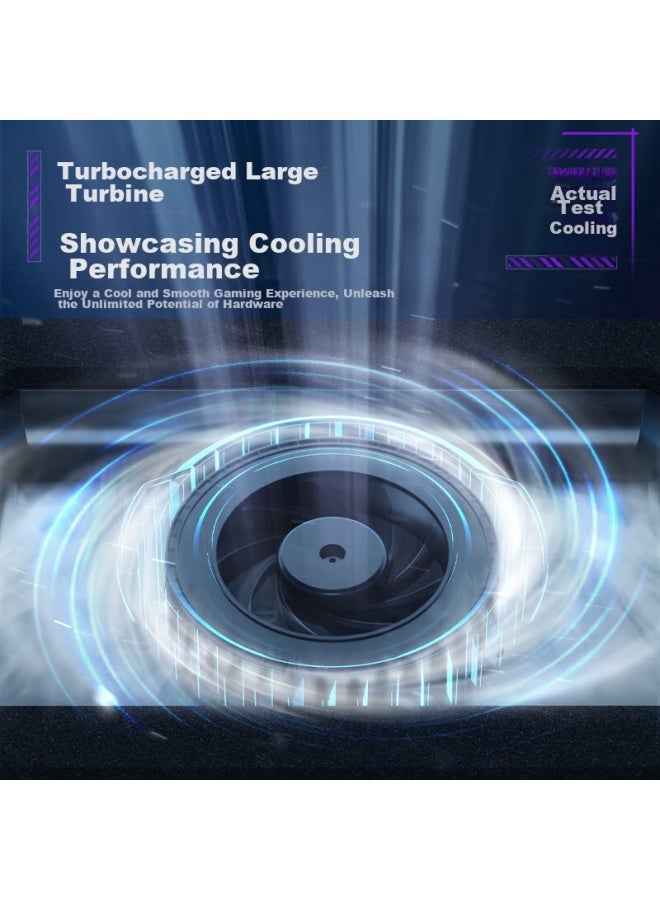ICE COOREL Kuorui Bingzun A8 Laptop Cooling Pad, Adjustable Speed Cooling Stand, Compatible With Lenovo, Dell, Alienware, Lenovo Legion, Asus, And Tuf Gaming Rgb Laptops - Image 3